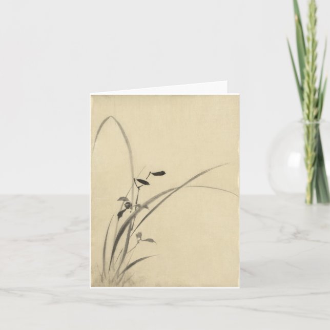 Grasses, Hokusai Japanese Fine Art Card (Front)