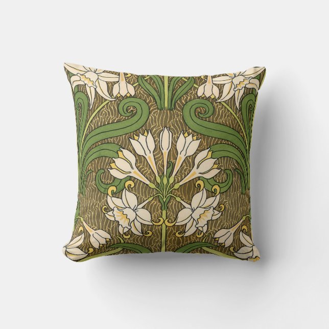 Grasset’s Art Nouveau Daffodil Cushion (Front)