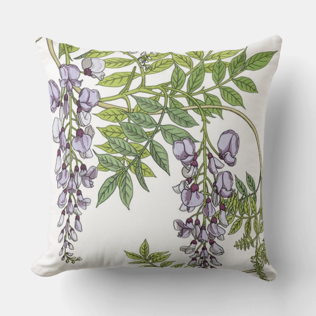 Grasset’s Art Nouveau Wisteria Cushion (Front)