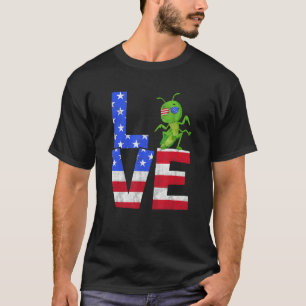 Grasshopper American Flag Sunglasses 4th of July P T-Shirt