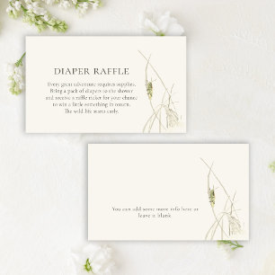 Grasshopper Baby Shower · Diaper Raffle Enclosure Card