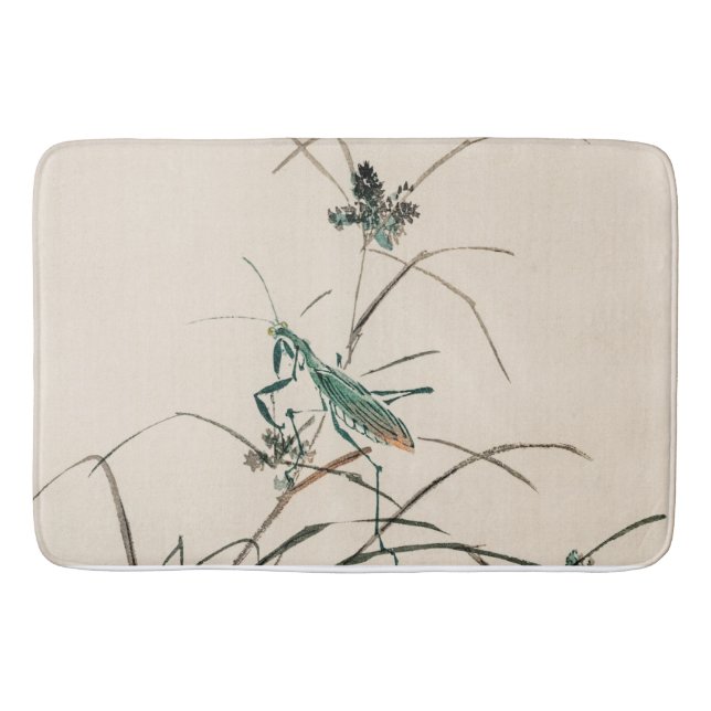 Grasshopper by Kōno Bairei Bath Mat (Front)