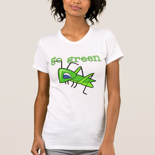 Grasshopper Go Green T-shirts and Gifts (Front)