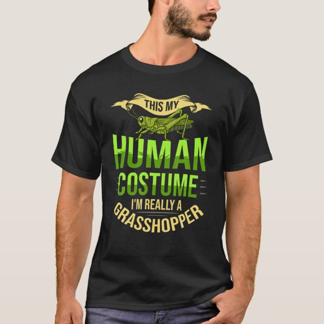 Grasshopper Insect Gift Katydid Bug Cute T-Shirt (Front)