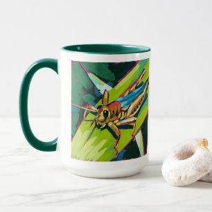 Grasshopper Painting - Gift for Insect Lovers Mug