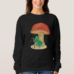 Grasshopper Playing Banjo Bug Instrument Music Fun Sweatshirt