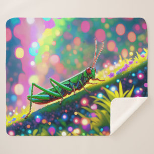 Grasshopper Sherpa Blanket