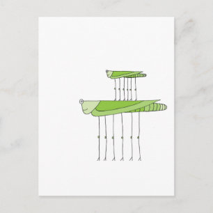 Grasshopper Stack Postcard