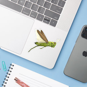 Grasshopper Vector Jumping Illustration