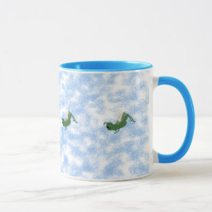Grasshopper Whimsical Cartoon Art Mug