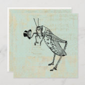 Grasshopper with Top Hat Holiday Card (Front/Back)