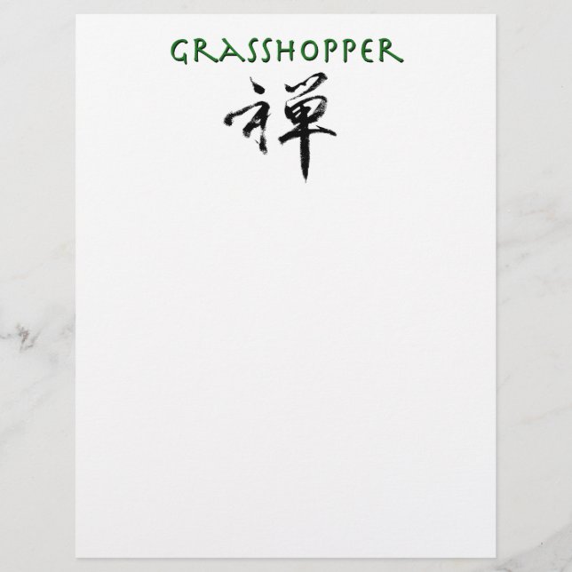 Grasshopper with "Zen" symbol (Front)