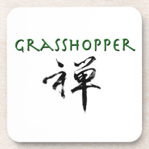 Grasshopper with "Zen" symbol Coaster