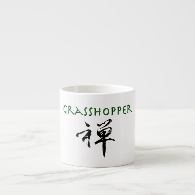 Grasshopper with "Zen" symbol Espresso Cup (Front)
