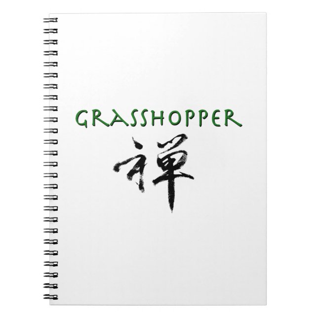 Grasshopper with "Zen" symbol Notebook (Front)