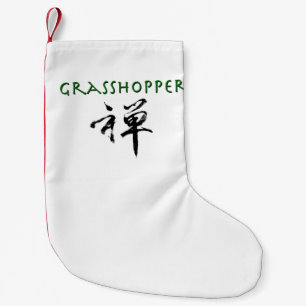 Grasshopper with "Zen" symbol Small Christmas Stocking