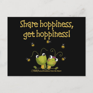 Grasshoppers Share Hoppiness Postcard