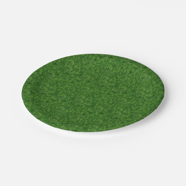 Grassy field paper plate (Angled)