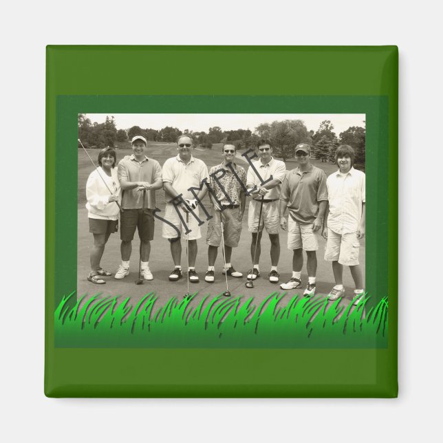 Grassy Golf Frame Magnet (Front)