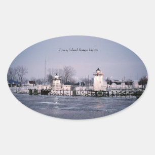 Grassy Island Range Lights sticker