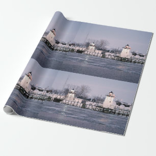 Grassy Island Range Lights wrapping paper
