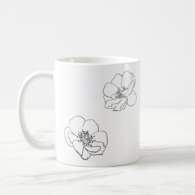 Grateful and Beautiful Rose Mug (Left)