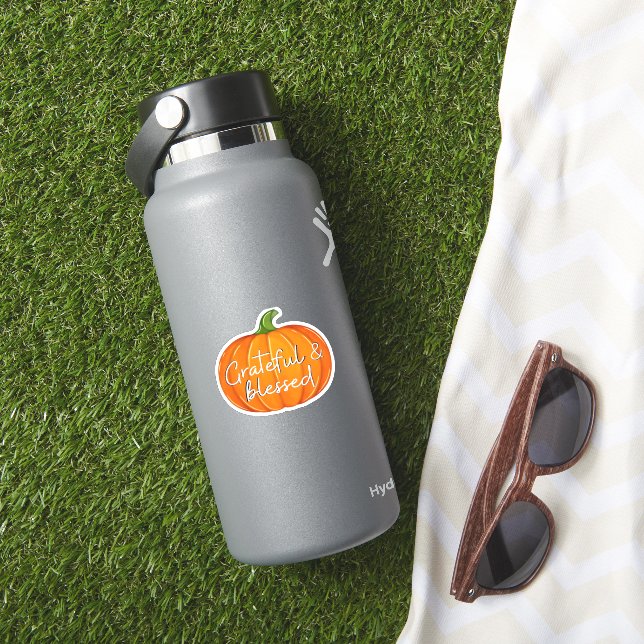 Grateful and Blessed - Pumpkin  Fall Thanksgiving  (HydroFlask Insitu)