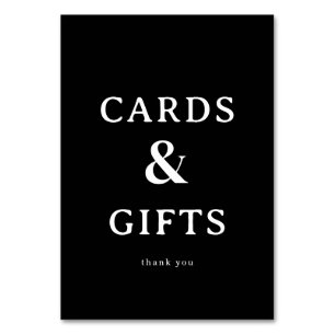 Grateful Black Minimalist Thank You Card