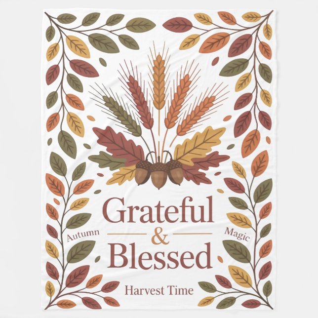 Grateful & blessed stylish Blanket New Home (Front)