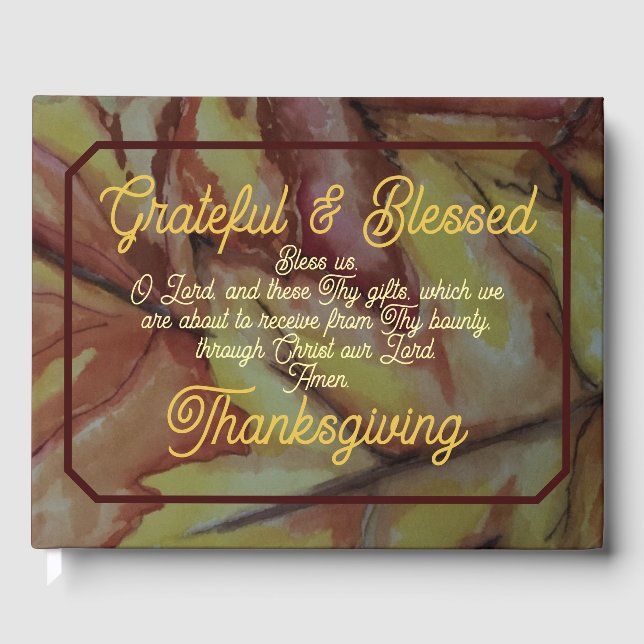 Grateful & Blessed Thanksgiving Journal  Guest Book (Front)