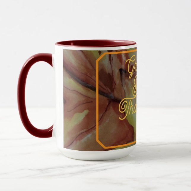 Grateful & Blessed Thanksgiving Mug (Left)