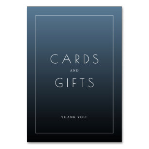 Grateful Blue Minimalist Thank You Card