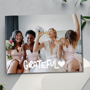 Grateful Bridesmaids Photo Blank Thank You Postcard