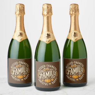 Grateful Circle – Autumn Icons Sparkling Wine Label