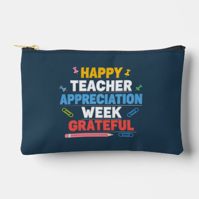 Grateful Colourful School Design Accessory Pouch (Front)