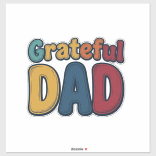 Grateful Dad Retro Bubble Letter Shirt Design_1
