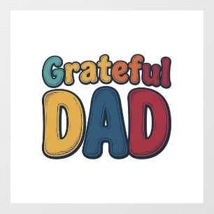 Grateful Dad Retro Bubble Letter Shirt Design_1