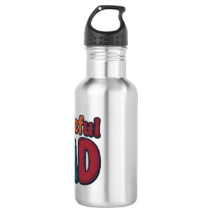 Grateful Dad Retro Bubble Letter Shirt Design_1 532 Ml Water Bottle