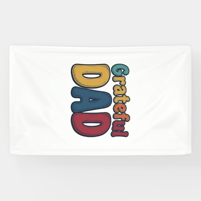 Grateful Dad Retro Bubble Letter Shirt Design_1 Banner (Horizontal)