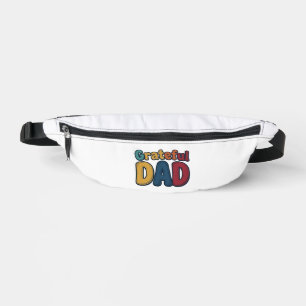 Grateful Dad Retro Bubble Letter Shirt Design_1 Bum Bags