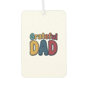 Grateful Dad Retro Bubble Letter Shirt Design_1 Car Air Freshener