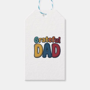 Grateful Dad Retro Bubble Letter Shirt Design_1 Gift Tags