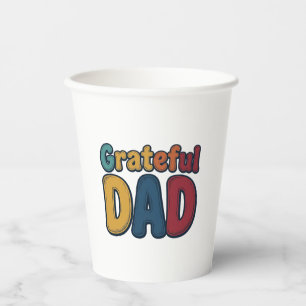 Grateful Dad Retro Bubble Letter Shirt Design_1 Paper Cups