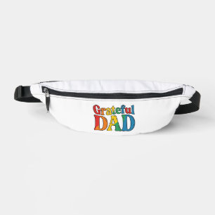 Grateful Dad Vintage Rainbow Typography Shirt_1 Bum Bags