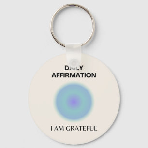 Grateful Daily Affirmation Positive Spiritual Key Ring