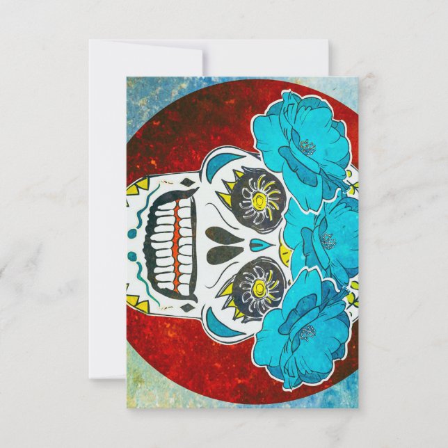 Grateful dead calavera stationery card (Front)