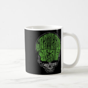 Grateful Dead Psychedelic Green Stealie Skull Vint Coffee Mug