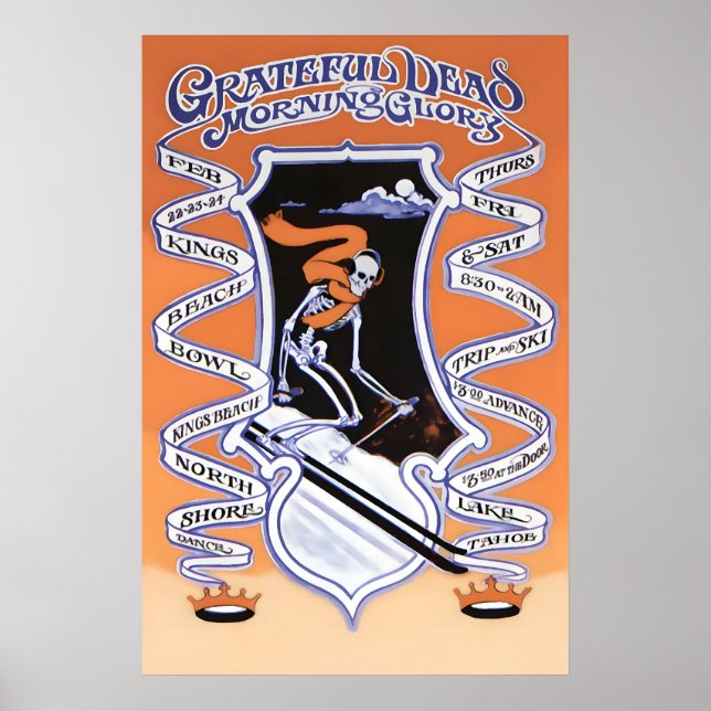 Grateful Dead, Trip and Ski 1968 Concert Poster (Front)