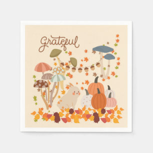 Grateful Fall Bunny Napkin