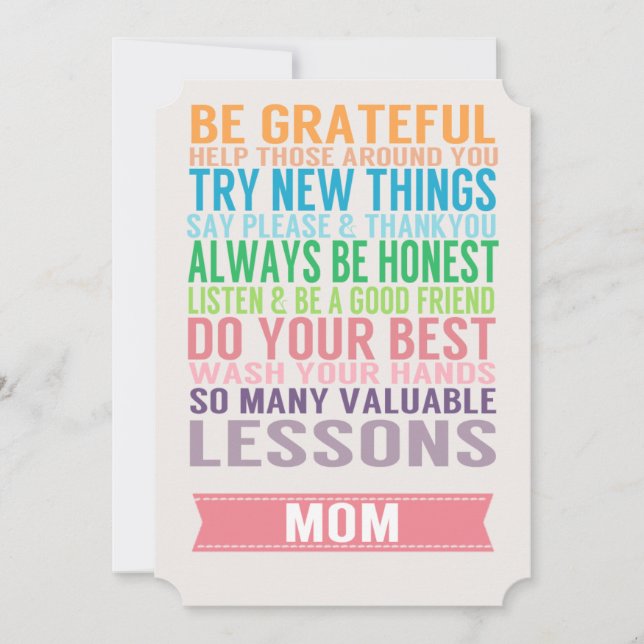 Grateful for Mum Rainbow Typography (Front)